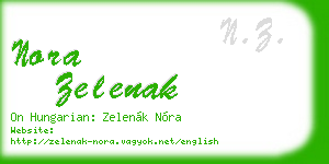 nora zelenak business card